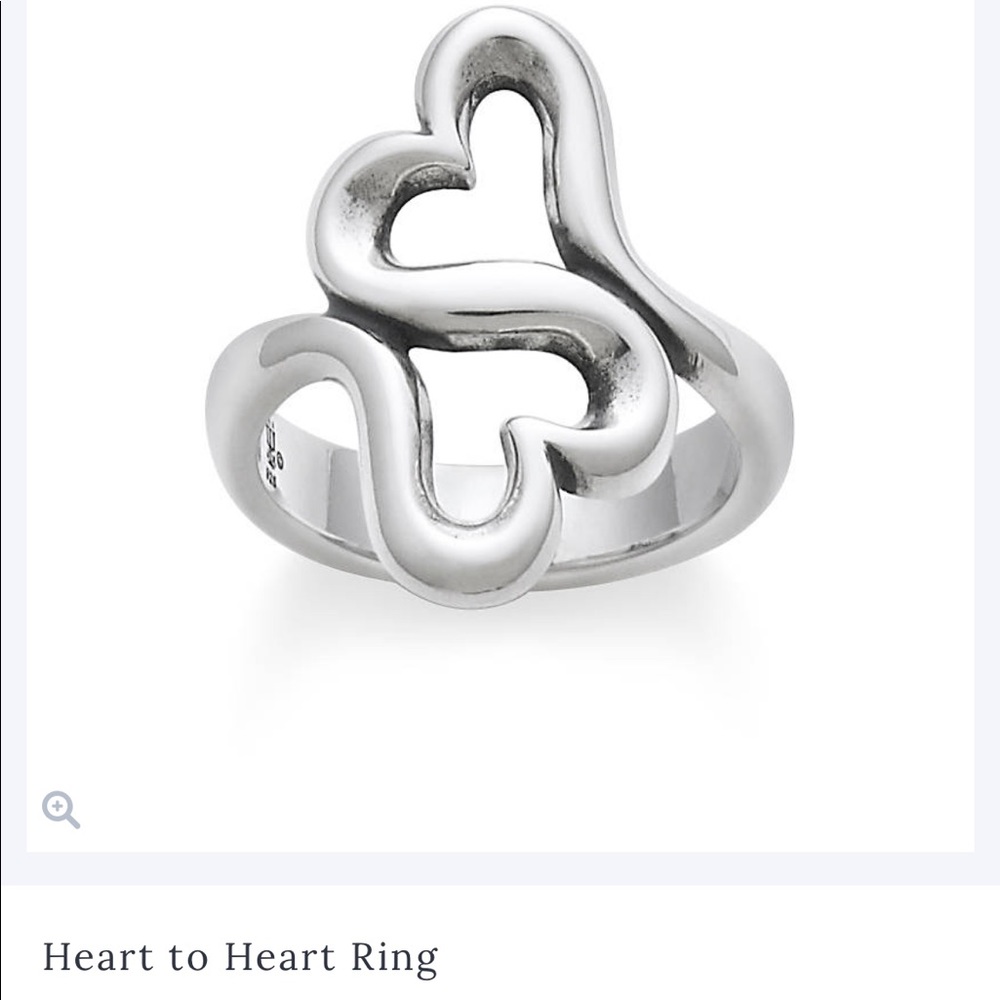 James Avery Heart to Heart ring, size 10